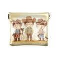 thumbnail image 1 of Leather Coin Wallet 4.33x3.74 Inch Portable Coin Wallet Coin Wallet Paper Wallet Card Wallet Storage Wallet Stylish and Sophisticated Yellow Checkered Western Cowboy Boy, 1 of 7