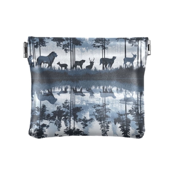 Leather Coin Wallet 4.33x3.74 Inch Portable Coin Wallet Coin Wallet Paper Wallet Card Wallet Storage Wallet Stylish and Sophisticated Animals