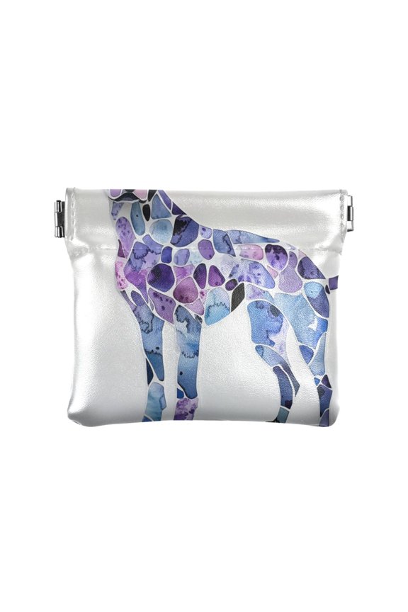 Leather Coin Wallet 4.33x3.74 Inch Portable Coin Wallet Coin Wallet Paper Wallet Card Wallet Storage Wallet Stylish and Sophisticated Blue Pretty Dog