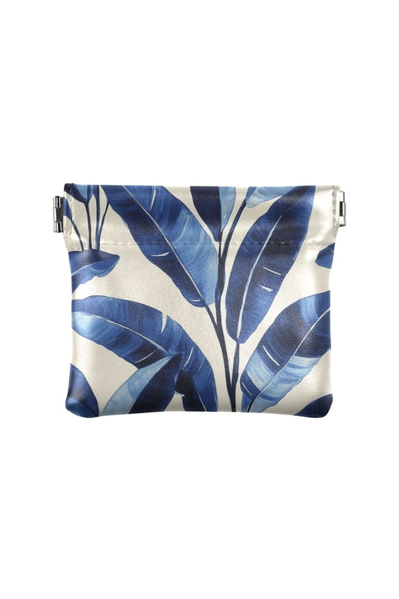 Leather Coin Wallet 4.33x3.74 Inch Portable Coin Wallet Coin Wallet Paper Wallet Card Wallet Storage Wallet Stylish and Sophisticated Colorful Leaf