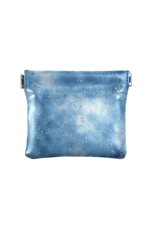 Leather Coin Wallet 4.33x3.74 Inch Portable Coin Wallet Coin Wallet Paper Wallet Card Wallet Storage Wallet Stylish and Sophisticated Dark Blue