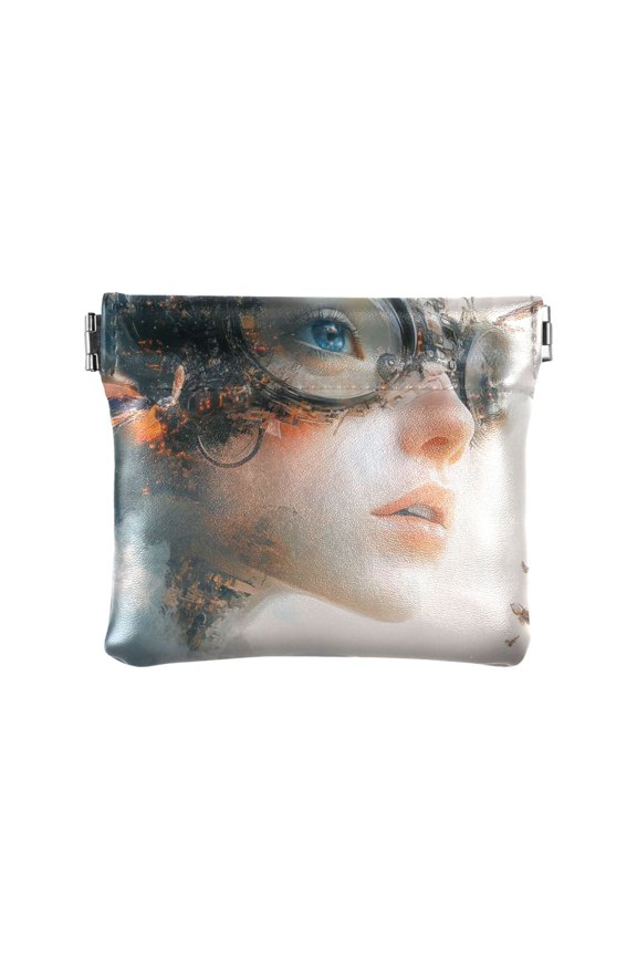 Leather Coin Wallet 4.33x3.74 Inch Portable Coin Wallet Coin Wallet Paper Wallet Card Wallet Storage Wallet Stylish and Sophisticated Future Beauty