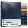 thumbnail image 1 of Leather Compact Photo Album by Gallery Leather, 9.25" x 8", 30 sheets/60 pages, 120 photos, Refillable, Acadia Navy Blue, 1 of 8