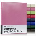 thumbnail image 1 of Gallery Leather Photo Album 4x6 - 3 Ring Binder Photo Album, 60 Pages for 120 Photos, Fillable, Can Fit 4x6 Photos, Handcrafted - Camden Orchid - 9.25 x 8 ", Compact, 1 of 8