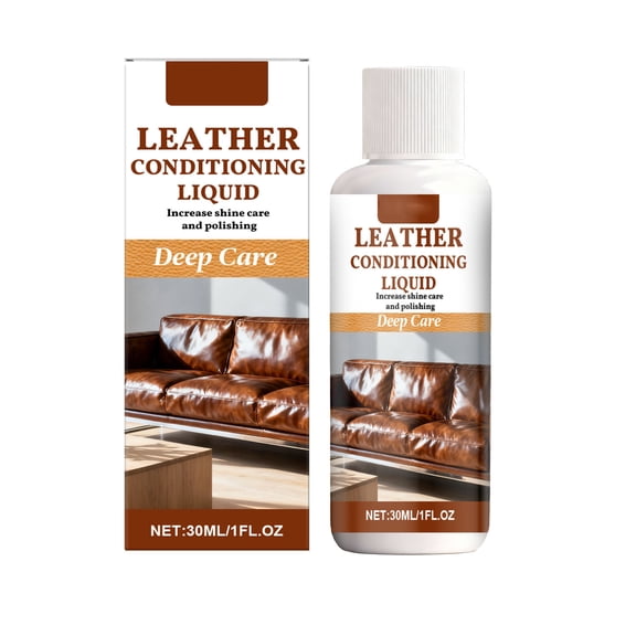 Leather Conditioner Liquid- Leather Protector for Boots, Jackets, Purses, Handbags & Bags – Lanolin & Natural Oils to Clean, Condition, Restore & Protect All Leather Colors