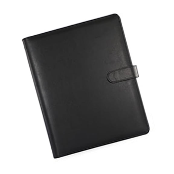 Leather Conference Folder 4 Rings Folder Document Case with Clipboard