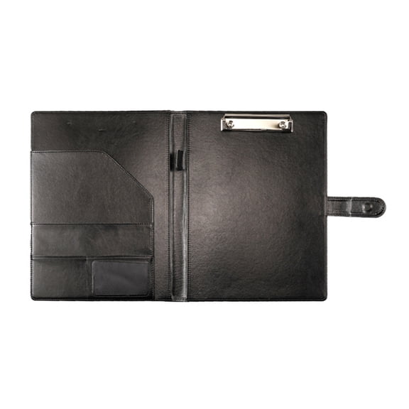 Leather Conference Folder Clipboard Folder Magnetic Closure Business Document Folder with Clipboard Card Pocket Pen Slot
