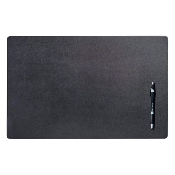 Leather Conference Table Pad - Luxury Leather Desk Blotter for Writing - Executive Desk Surface Protector - (Classic Black, 22" x 14")