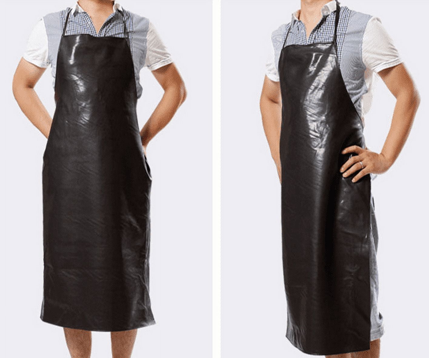 Leather Cooking Baking Aprons Waterproof Oil Proof Kitchen Apron