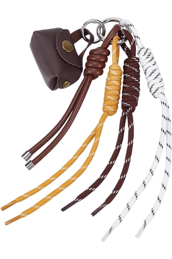 Leather Cord Bag Charms Mini Handbag Bag Charm Nylon Cord Purse Charm Rope Keychain
