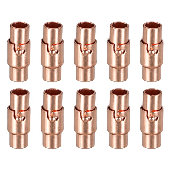 Leather Cord End Clasp, 10Pack 4mm Hole Leather Clasps for Jewelry Making DIY Supplies Crafts, Rose Gold