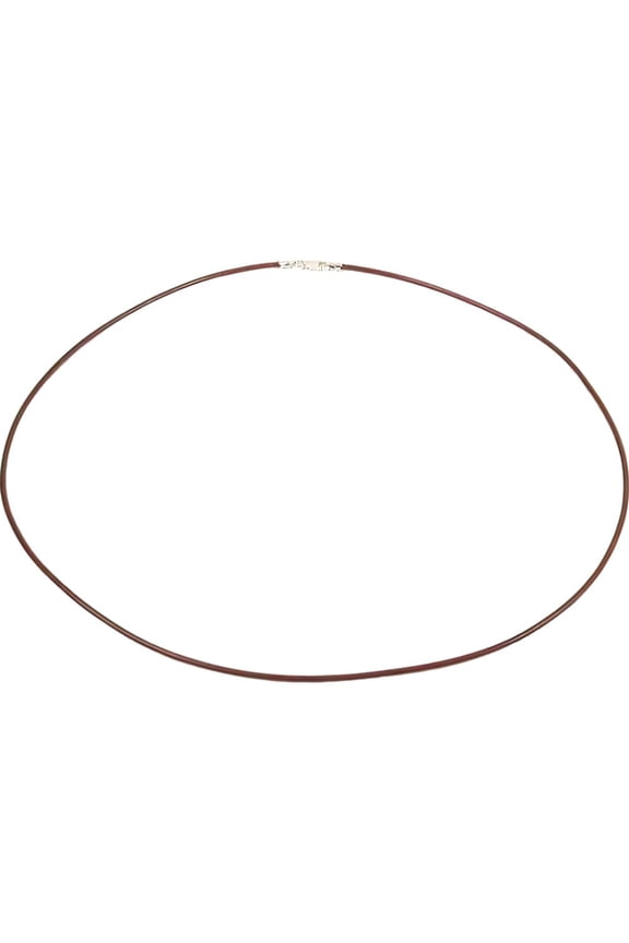 Leather Cord Necklace Brown 18"