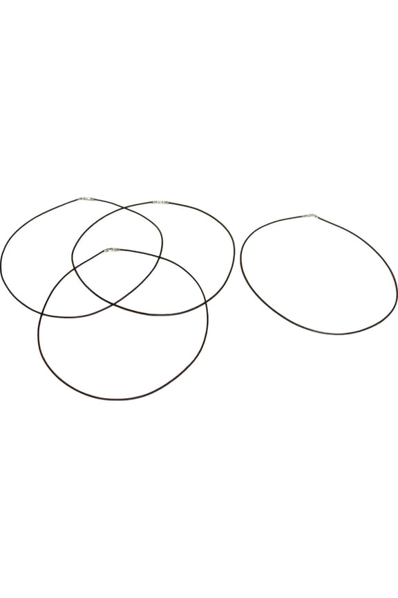 Leather Cord Necklaces Brown 18" 4Pcs