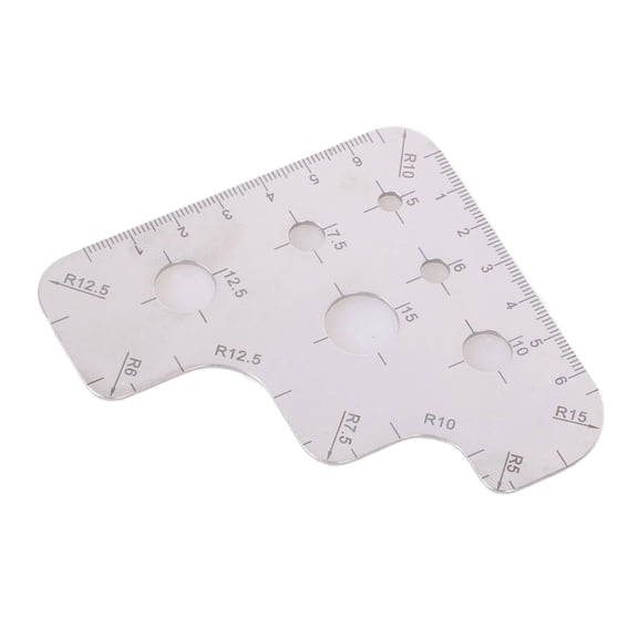 Leather Corner Cutting Ruler Circles Template Cutting Tool Stainless Steel Measuring Tool for Craft and Designers