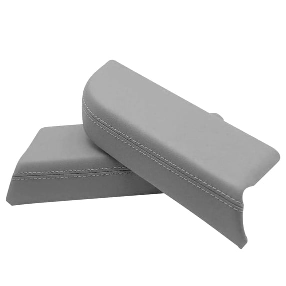 Leather Cover Fit for Honda Pilot 09-13 Armrest Synthethic (Rear Door Panel Armrest Cover, Gray)
