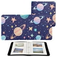 thumbnail image 1 of Leather Cover Photo Album 80 Pockets 4x6 Photos Bookshelf Picture Album Cartoon Planet and Star, 1 of 9