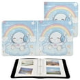 thumbnail image 1 of Leather Cover Photo Album 80 Pockets 4x6 Photos Bookshelf Picture Album Lovely Rabbit Rainbow Clouds Stars, 1 of 9