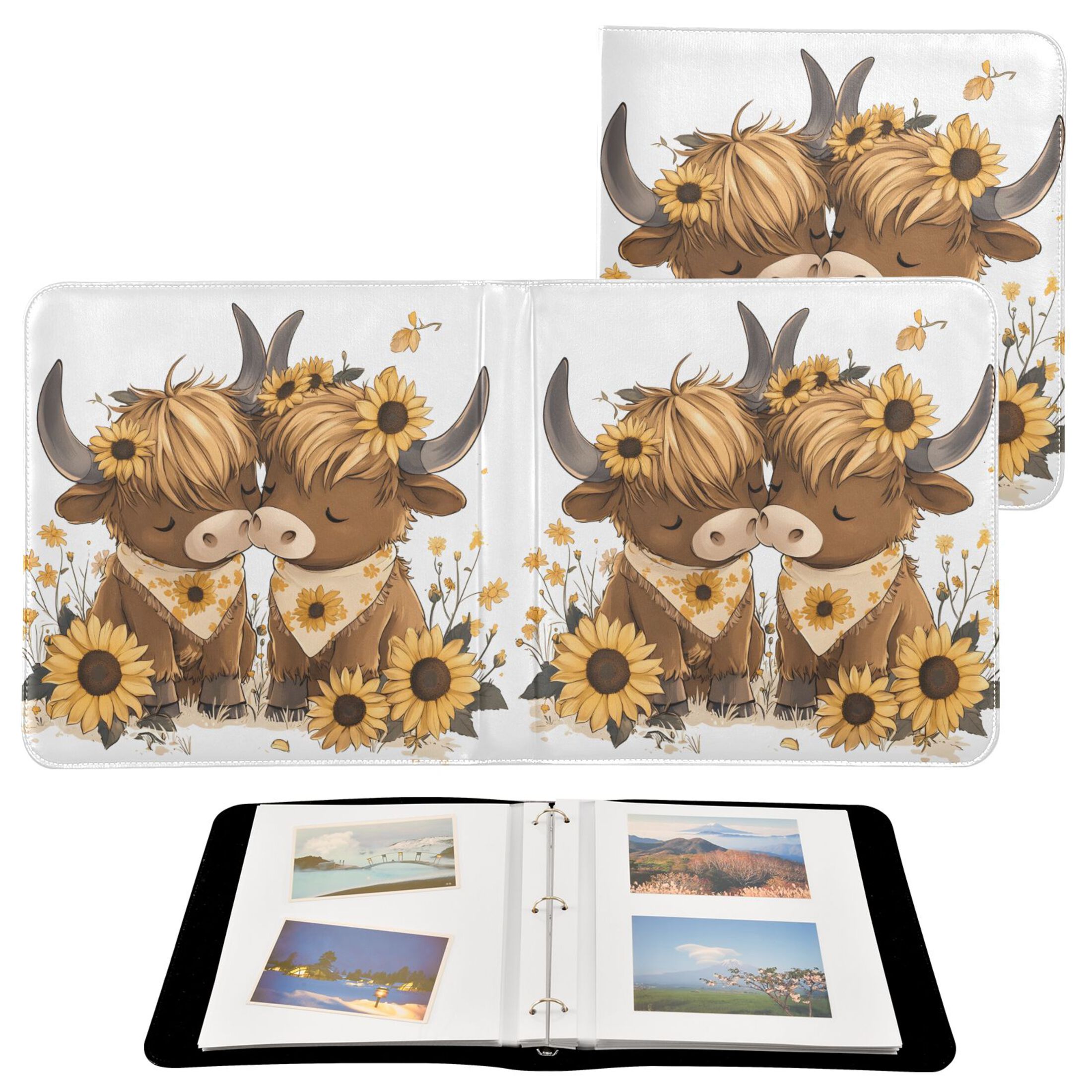 Leather Cover Photo Album 80 Pockets 4x6 Photos Bookshelf Picture