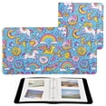 thumbnail image 1 of Leather Cover Photo Album 80 Pockets 4x6 Photos Bookshelf Picture Album Unicorns Donuts Rainbow, 1 of 9