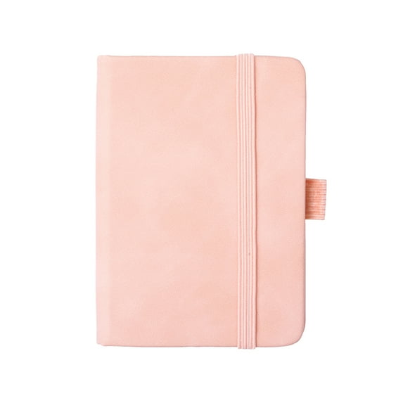 Leather Cover Pocket Notebook With Pen Holder Page Marker Ribbons