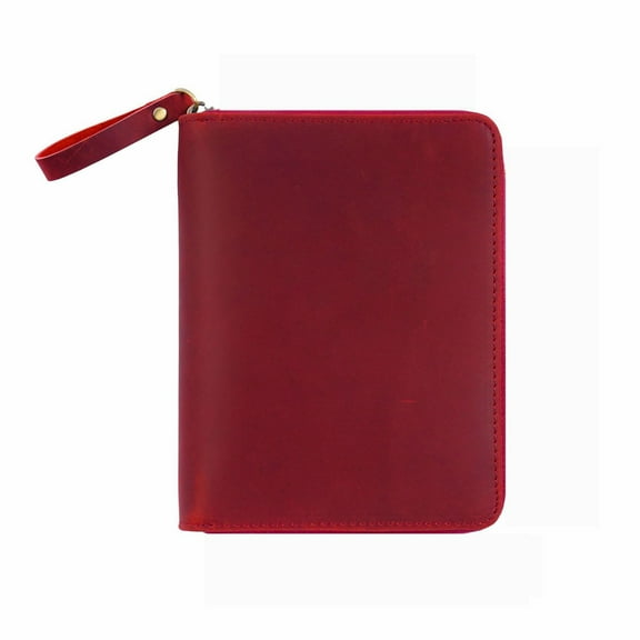 Leather Cover for 3.5x5.5Inch Field Notes Small Notepads Pocket Journal Handmade Zippered Leather Cover with Pen Slot