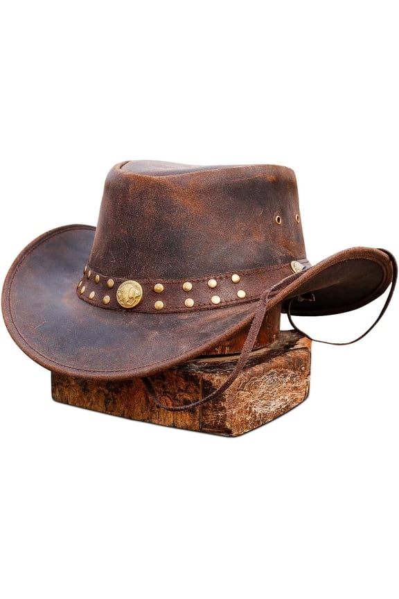 Leather Cowboy hat Also Worn as Outback hat Western Australian Hats for Men & Women