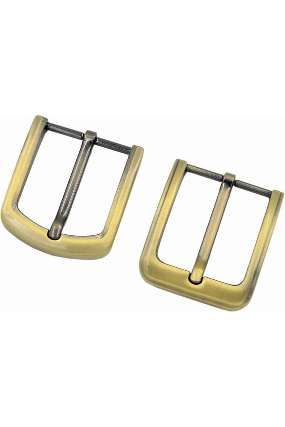 Leather Craft DIY 2 pcs Bronze Strap Prong Pin Belt Buckle Webbing Buckles 1-1/2 Inch (40 mm)