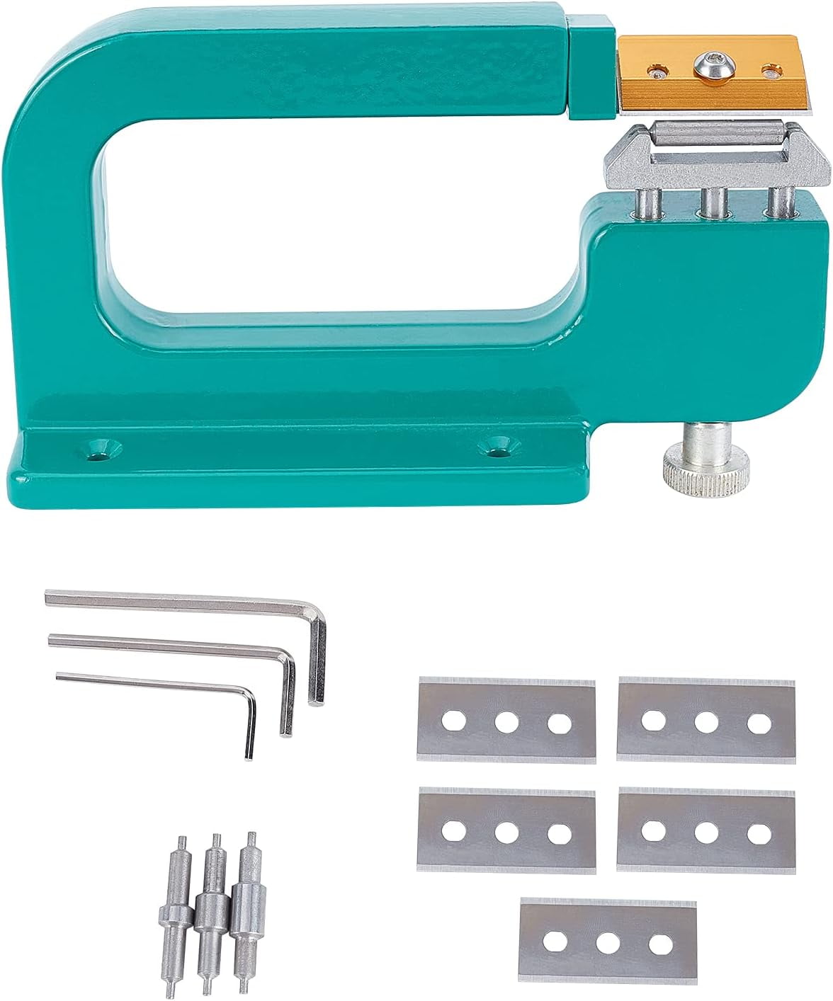Leather Craft Edge Skiving Machine Leather Repairing Splitter Skiver Peeler Tool Leather Splitte Kit Repairing Splitter Skiver Peeler Tool with 5 Blades 1set