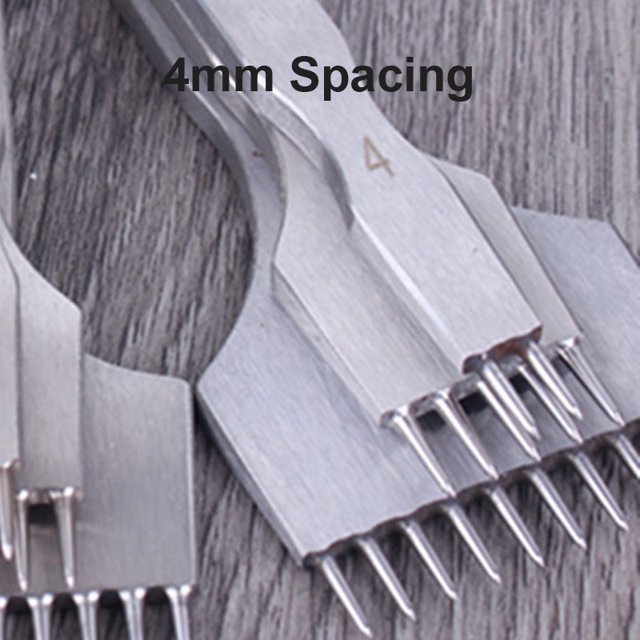Leather Craft Punch Tool Pricking Irons Round Hole Chisels Professional