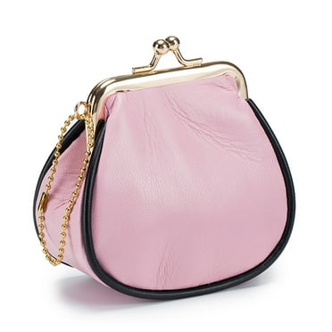 Leather Creative handmade bag Mini Storage coin purse-pink