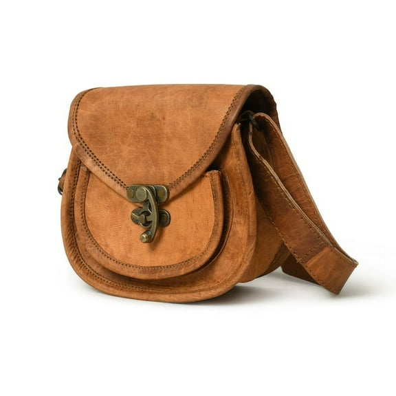 Leather Croosbody Saddle Bag for Women's and Girls