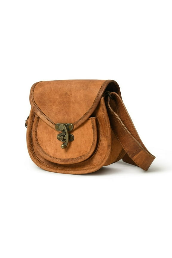 Leather Croosbody Saddle Bag for Women's and Girls