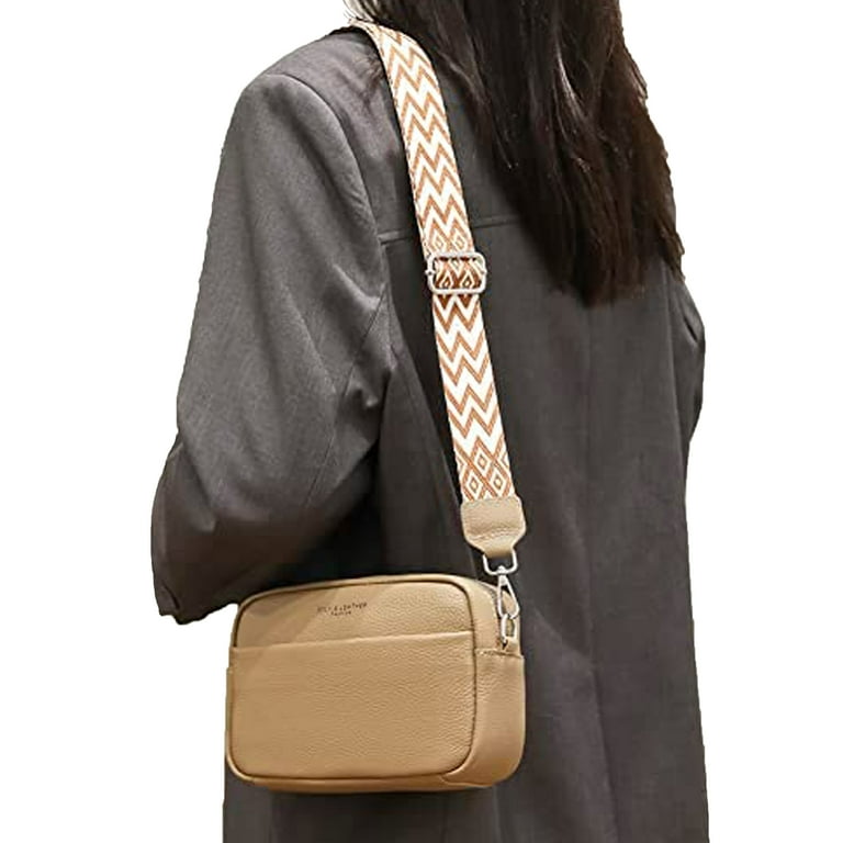 Wide strap leather shoulder bag hotsell