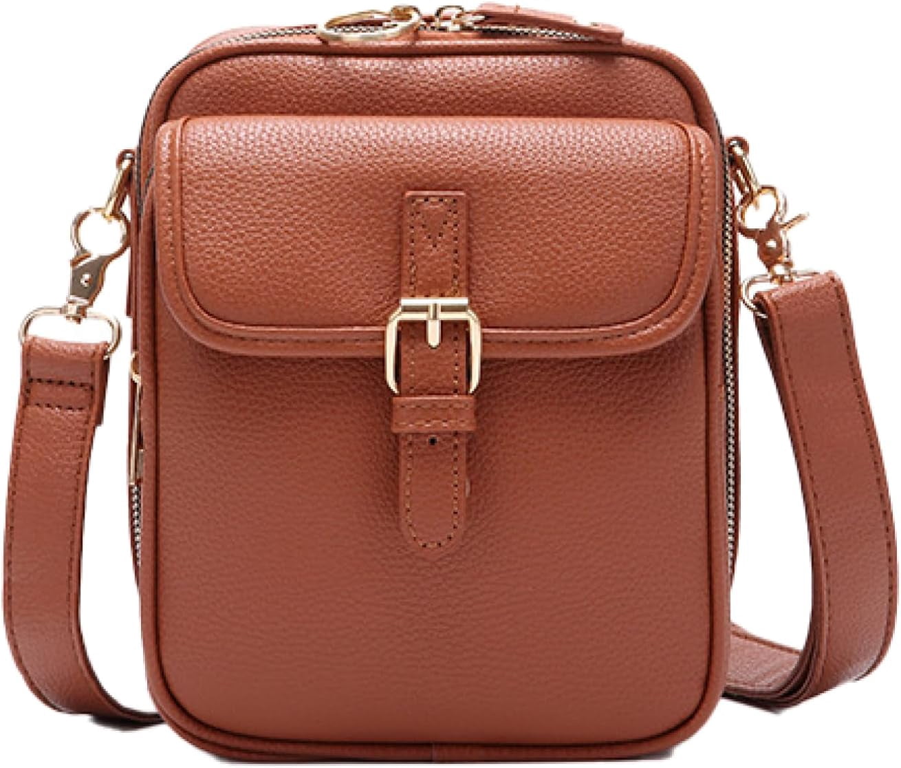 Leather Crossbody Bags for Women Anti-Theft Vegan Purse with Card Slots, Travel Shoulder Bag, Waterproof Crossbody Purse