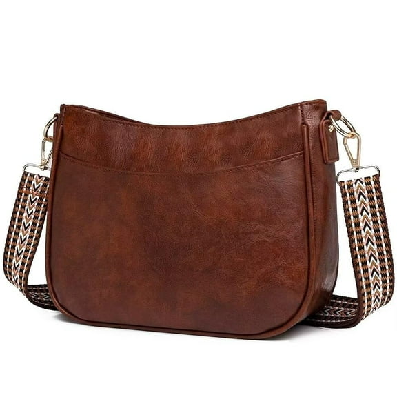 Leather Crossbody Bags for Women Fashion Hobo Cross body Purses PU Handbag Ladies Shoulder Bag Wallet for Travel