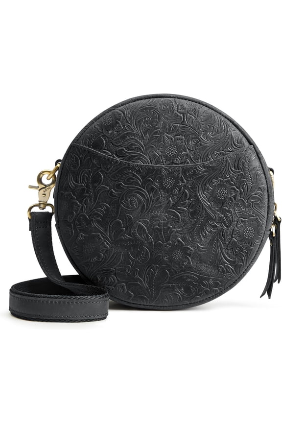 Leather Crossbody Bags for Women Trendy Circle Bag Designer Round Purses