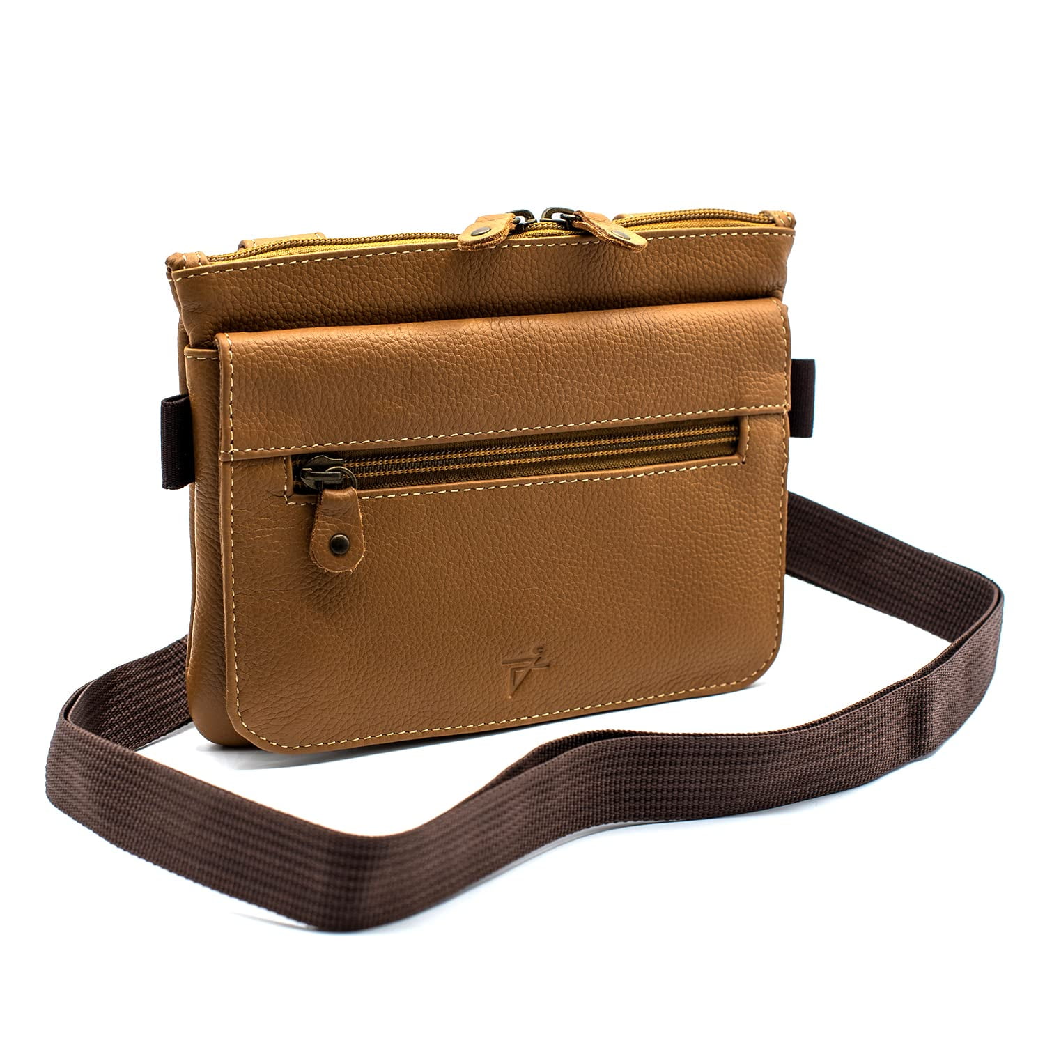 Leather Crossbody Organizer Shoulder Bag Hip Fanny Biker Waist Belt