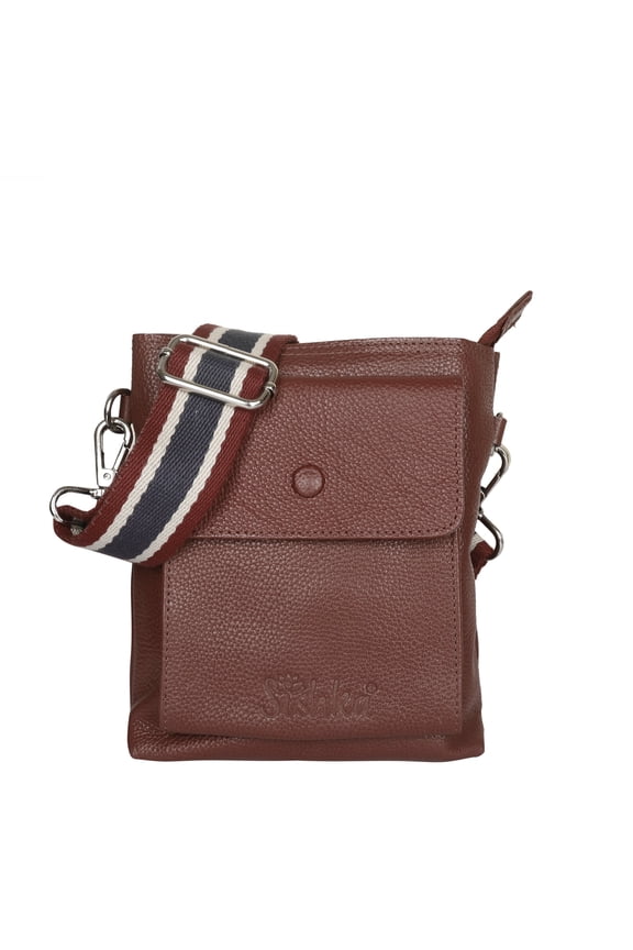 Leather Crossbody Shoulder Bag for Men & Women – Stylish Sling Messenger Bag for Work, Business, Travel & Everyday Use – Available in Black, Light Brown, Navy, Red & Grey