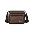 thumbnail image 1 of Leather Crossbody Shoulder Sarcina Black 24x19x8cm, Adjustable Strap Handbag, 1 of 6