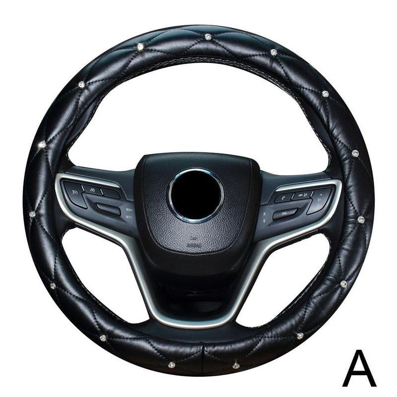 Genuine Black Leather Steering Wheel Cover For Land Rover Freelander MK1 (1997-2006) – Soft, Breathable & Anti-Slip