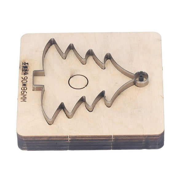 Leather Cutting Die Christmas Tree Alloy Steel And Birch Wood Punch Cutter Craft Mould Tool