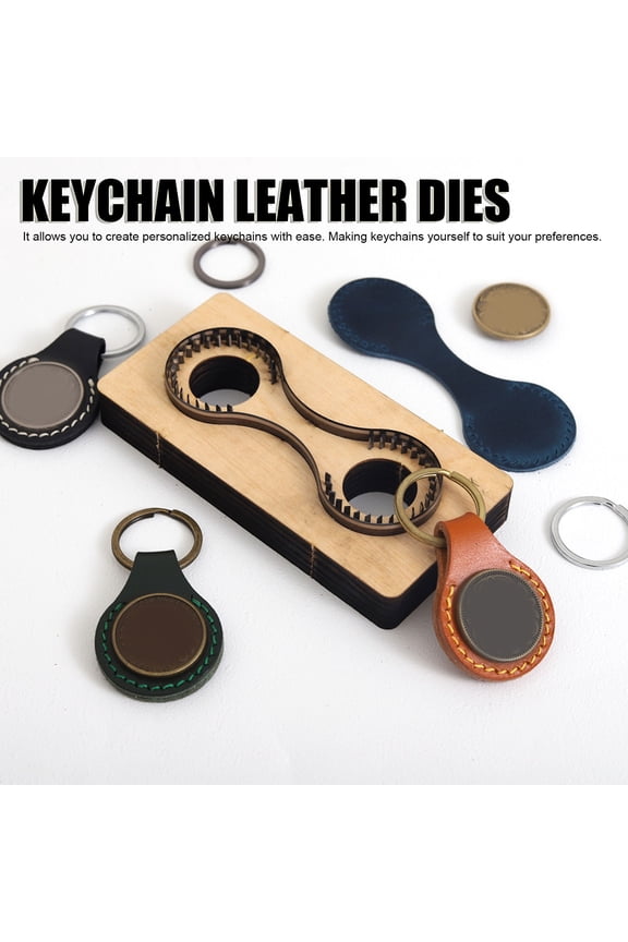 Leather Cutting Die Set For Keychains, Steel  Wood, Precise  Durable For DIY Crafts