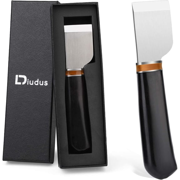 Leather Cutting Knife, Leather Skiving Knife with Wooden Handle Exquisite Package, Leatherworking Craft Cutting Hand Tool