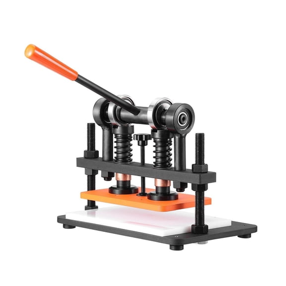 Leather Cutting Machine 10.2x5.9in, Die Cut Machine for Leather, Manual Embossing Press, 0.47in Stroke, Heavy Duty Metal Base, Crafting Tools