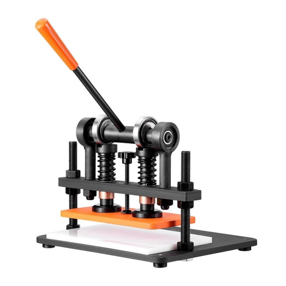 Leather Cutting Machine, 11x5.5in Die Cut Embossing Press, 0.47in Stroke, Heavy Duty Steel Construction for Leather, Fabric, PVC, Crafting