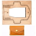 thumbnail image 1 of Leather Cutting Template Metal Carbon Steel Card Bag Holder Shapes Cutter Punching Embossing Template Stamping Die Tool with Smooth Wooden Base, 1 of 7
