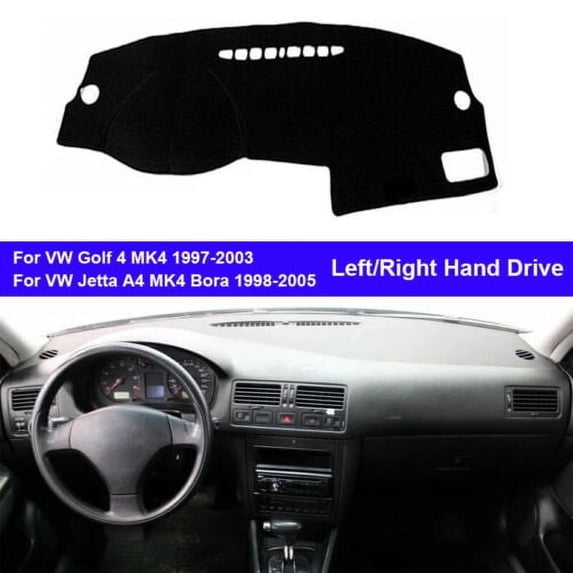 Leather Dashboard Cover Mat Non-Slip Pad Carpet Sunshield Protector Car DashDashboard Cover For VW Golf 4 1997-2003 Jetta Bora 1998- 2005
