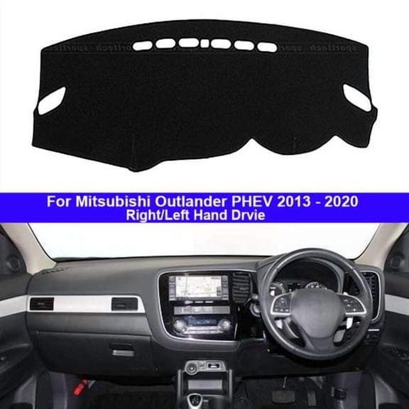 Leather Dashboard Cover Mat Non-Slip Pad Carpet Sunshield Protector Car DashMat Dashboard Cover For Mitsubishi Outlander PHEV 2013 - 2020