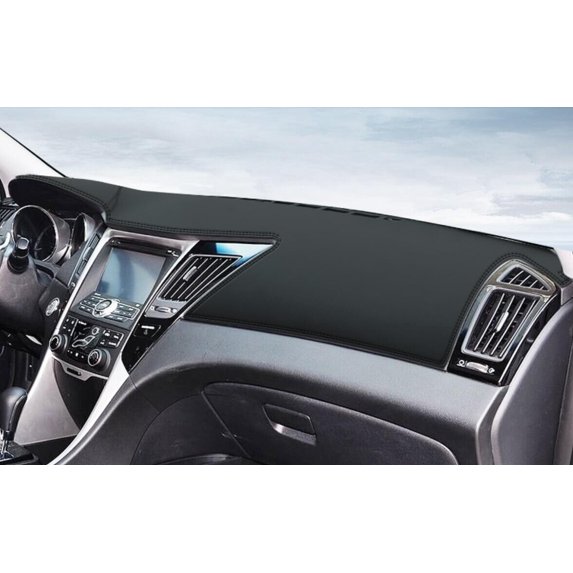 Leather Dashboard Cover Mat Non-Slip Pad Carpet Sunshield Protector Car Dashboard Cover Dash Pretector Mat for Hyundai Sonata 2011-2014