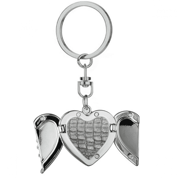 Leather Design Heart Angel Wing Key Chain Holder